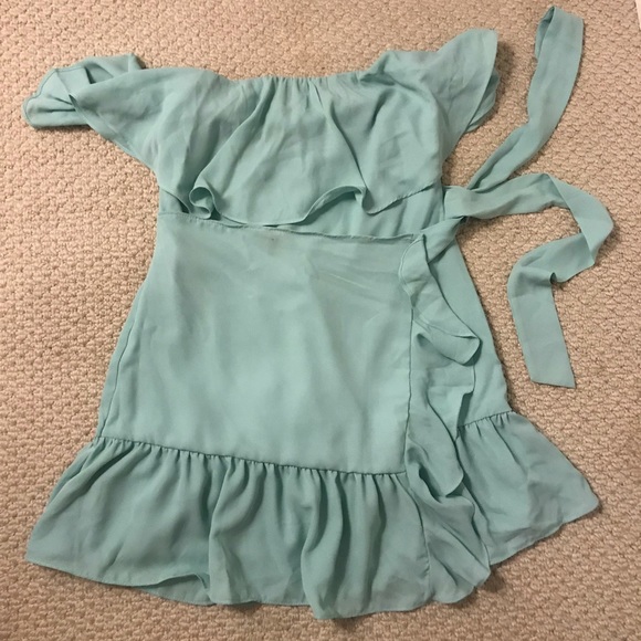 Super Down Mint ruffle dress - Picture 2 of 5